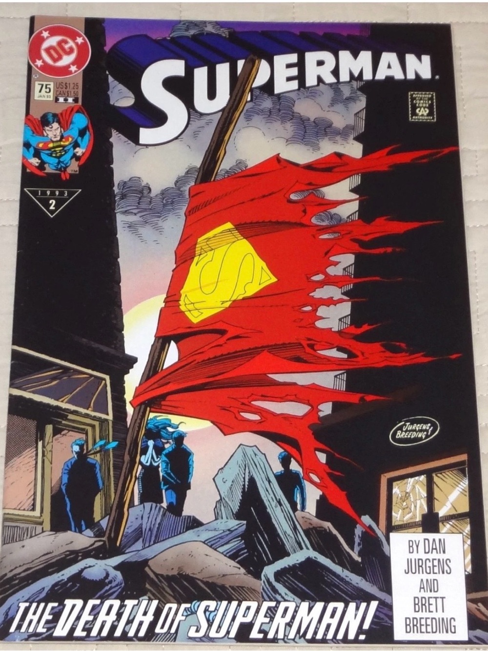 DC Superman Comic Cover – Red, Yellow, Black, Blue